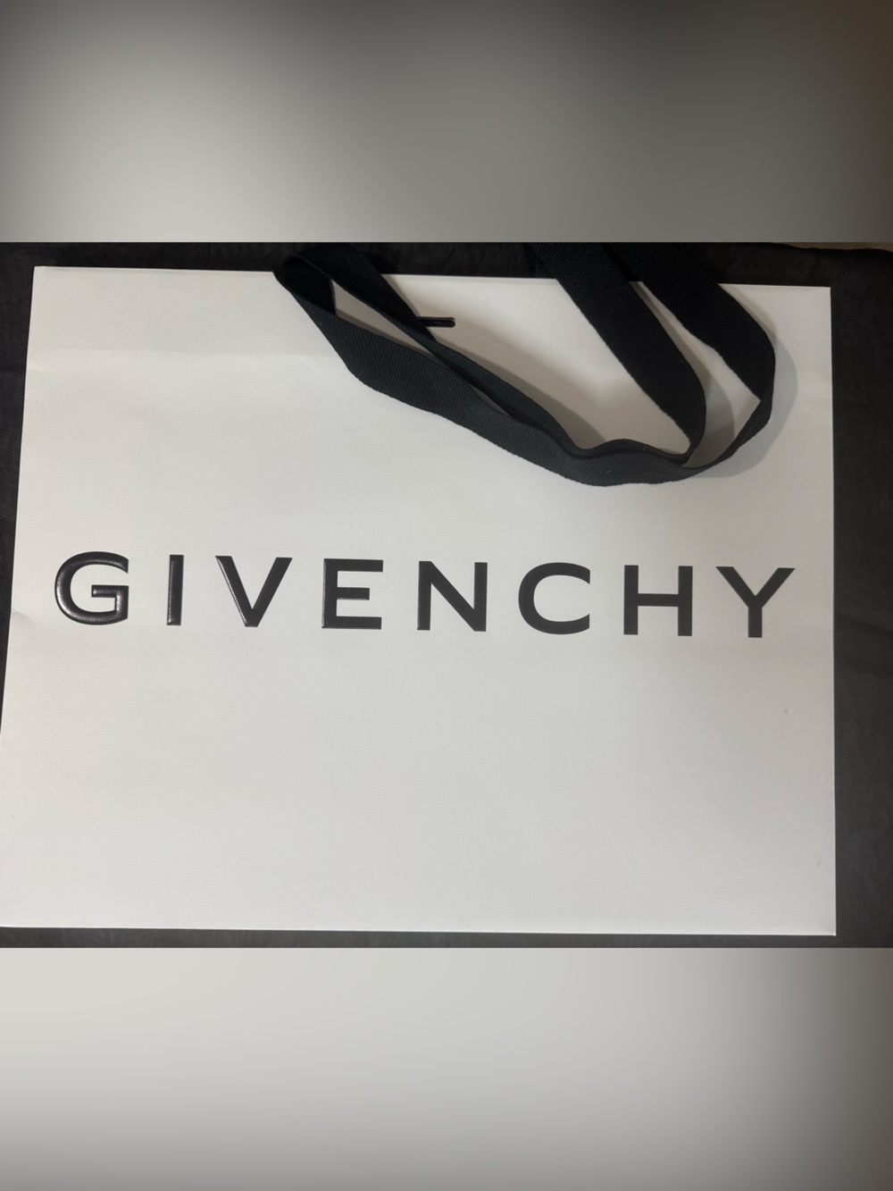 Givenchy 💯% Authentic Iconic Black & White Shopping Gift Bag with Black Straps.